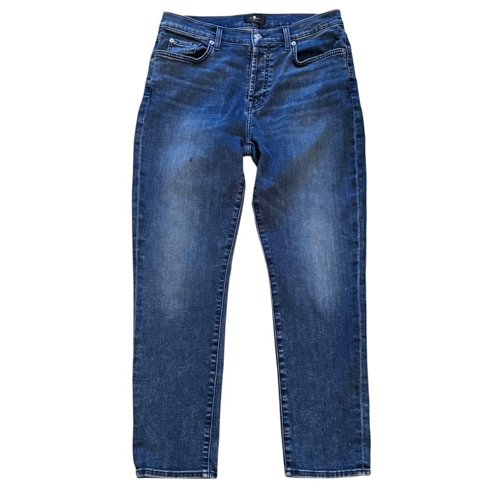 7 FOR ALL MANKIND Size 28 High-Waist Josefina Button Fly Stretch Denim Jeans